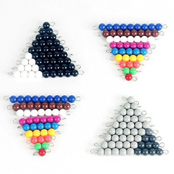 DANNI Montessori Baby Math Educational Toy Subtraction Snake Game Math Teaching Aids Wood Box Colorful Plastic Checker Board Beads