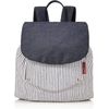 EExpi Japan e-bluc07 Baby Backpack, Gray Border, Denim, 1 piece (x 1)