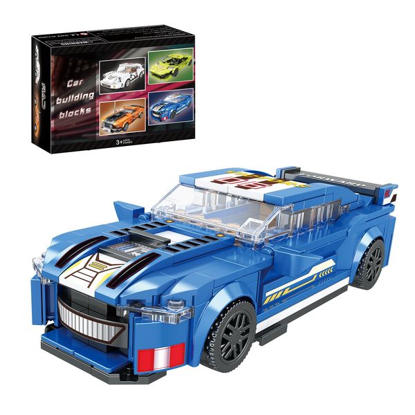 Car Models Building Toys Sportscar Building Block Sets Collectible Model Car Kits Building Blocks, Speed Champions Racing Toy Cars for Kids Age 6+,Compatible with Classic Brick,382 PCS 88015