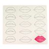 5pcs Lip Practice Skin Double Sided for Permanent Makeup Artists Fake Silicone Sheets to Practice Lip Tattoo (Version 1)
