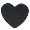 Universal Cellphone Kick Stand Holder Make-up Mirror Compact Heart BLACK