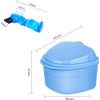 Y-Kelin Denture And Retainer Cleanning Set Denture Cleaning Case And Denture Brush (blue)