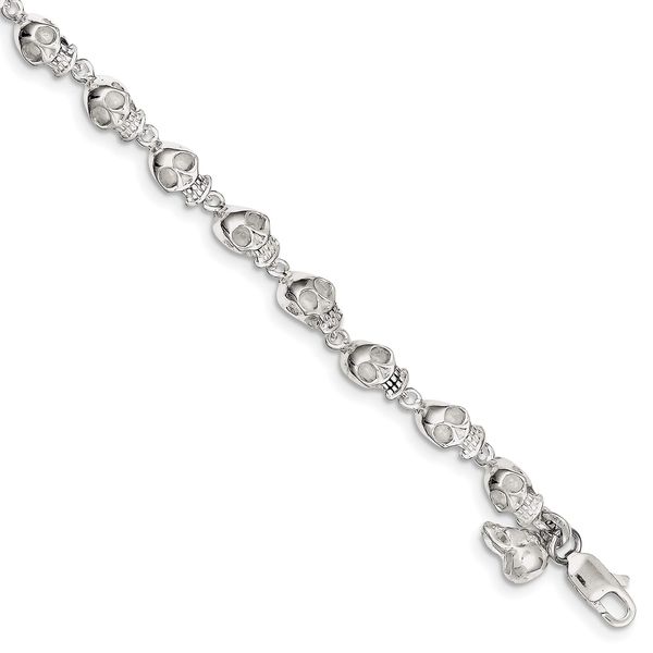 Sterling Silver Skull Bracelet