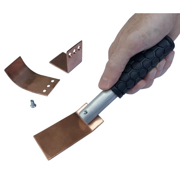Copper Welding Spoon Welders Helper Welding Tool 3 Plate Set Flat/Curved/Angle C