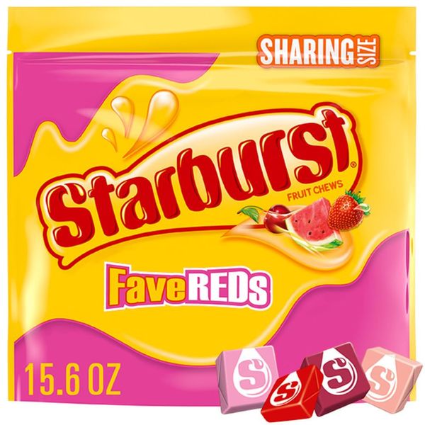 STARBURST Favereds Fruit Chews Summer Candy, Sharing Size, 15.6 Oz Resealable Ba