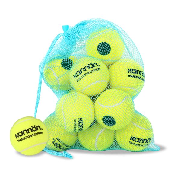 YUESHENG Tennisbälle Stage1,Kinder Tennisbälle GrüNer Punkt, Anfänger Tenissbälle 25% Niedrig Kompressionstraining Tennisball 12 Pcs Tennis BäLle Mit Tragetasche (12-GRÜNER Punkt)