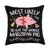 Marzipan pig Throw Pillow