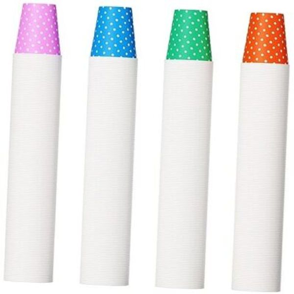 500 Pack 5oz Paper Cups, Multicolor Paper Disposable Cups, Small Mouthwash