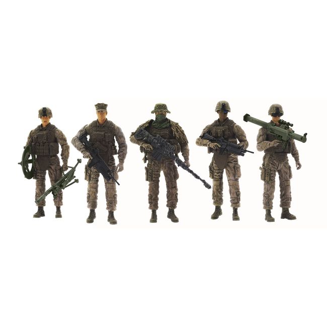 Elite Force Marine Recon Action Figures – 5 Pack Military Toy Soldiers Playset | Realistic Gear and Accessories – Sunny Days Entertainment