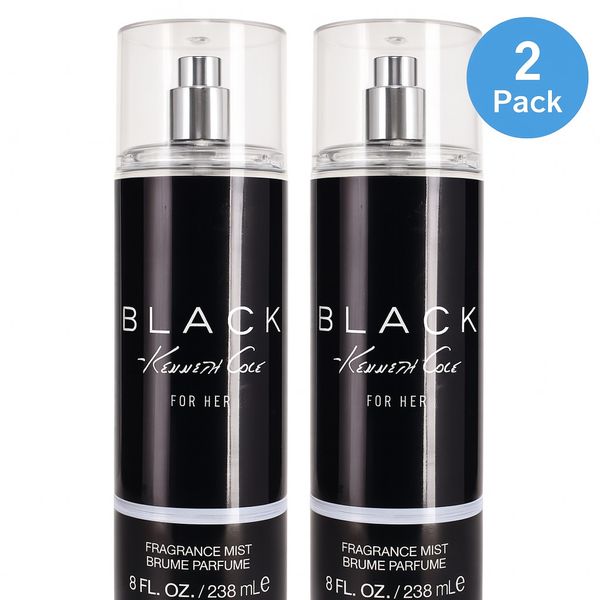 Kenneth Cole Black For Her Body Mist 8oz - 2 Pack - New