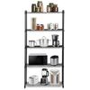 5 Tier Wire Shelves Rack Storage Unit Large Space Adjustable Metal Shelving Blac
