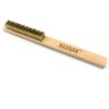 Brass Brush,Soft Brass Bristle Wire Brush,Wire Scratch Brush with 10" Beechwood Handle