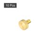 sourcing map Knurled Thumb Screws, M8x16mm Flat Brass Bolts Grip Knobs Fasteners for PC, Electronic, Mechanical 10Pcs