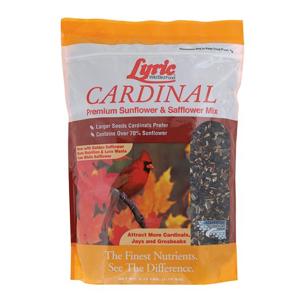 Lyric 2647467 Cardinal Premium Sunflower and Safflower Wild Bird Mix, 3.75 lb, dark