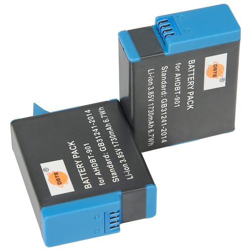 DSTE (2-Pack AHDBT-901 Li-ion Battery Compatible with GoPro Hero 10 GoPro Hero 9 Black Go Pro 9 GoPro9 GoPro Hero 9 Action Camera