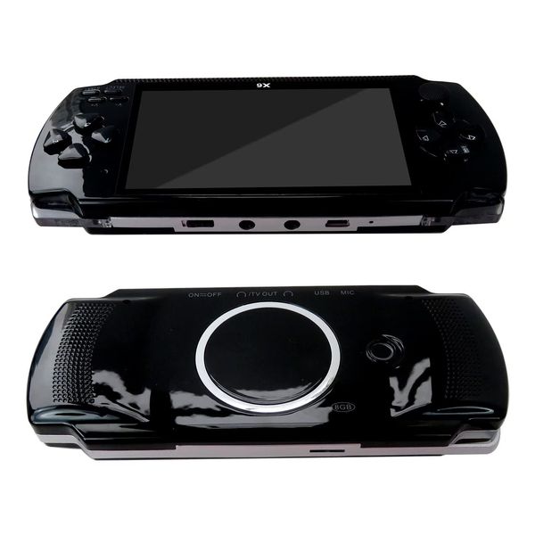 JRSHOME 4.3'' Portable Retro Handheld Game Console Video Game 8GB 128-Bit Built-In 10000+Games(Black)