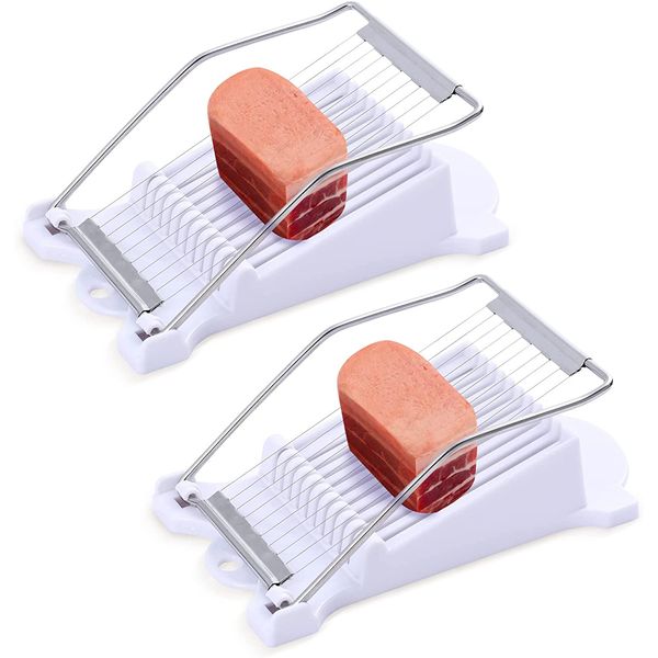 Set of 2 Meat Slicers With Stainless Steel Wire For Precise Cutting of 10 Slices