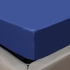 Fitted Sheet 25CM Deep Navy Blue Double Bed Sheet Hotel Quality Microfiber (Navy Blue, Double 25CM)