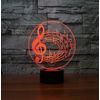 1 PCS 3D LED Night Light Musical Notes led Touch Table Desk Lamp KID Gift USB
