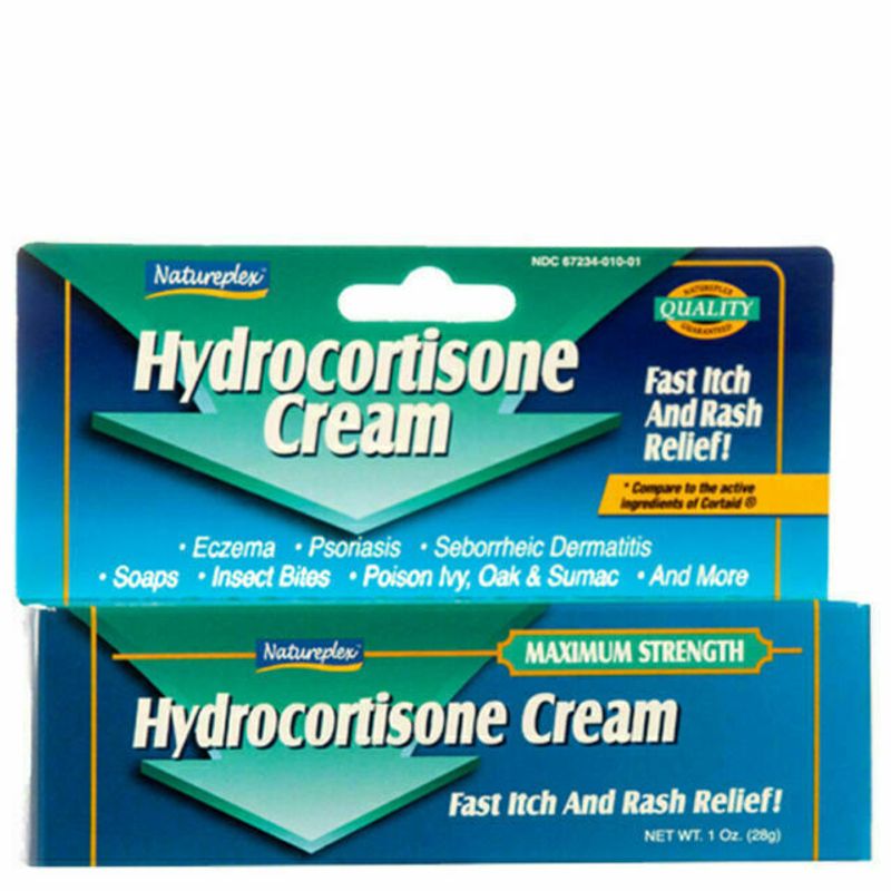 Natureplex 1% Hydrocortisone Cream Anti-Itch and Rash 1oz Maximum ...