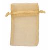 boxdisplays 12 Gold/Yellow Organza Drawstring Pouches -(130mm x 100mm)(BM1294)