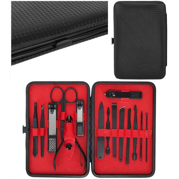 Maniküre Pediküre Set Nail Clippers Professional Grooming Kit, Nail Tools with Luxurious Travel Case Pushers and Tidy 8869