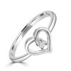 Anderson and Webb Silver heart ring with natural diamond (O)