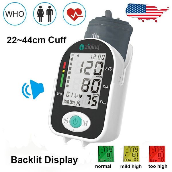 Upper Arm Blood Pressure Monitor Digital BP Cuff Machine Automatic Pulse Meter