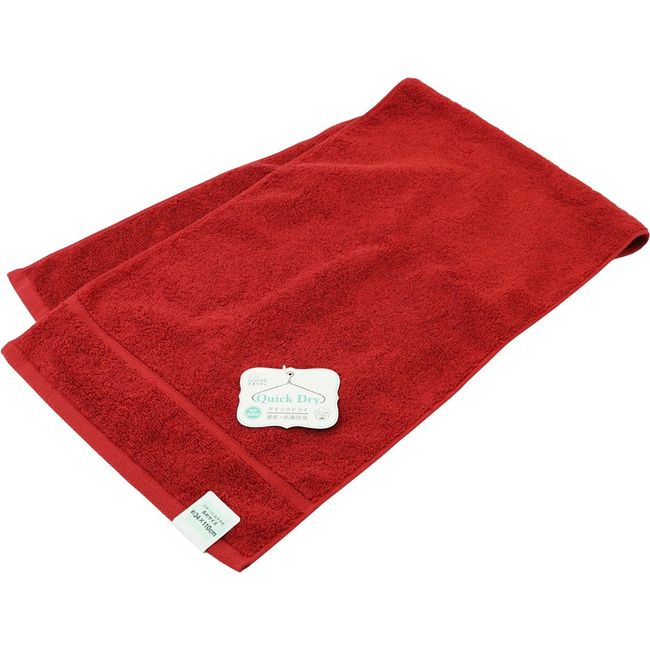 8812S762 R Sports Towel, Red, Approx. 13.4 x 43.3 inches (34 x 110 cm), Quick Dry "Tint", Quick Drying, Lightweight, Soft, Antibacterial, Odor Resistant