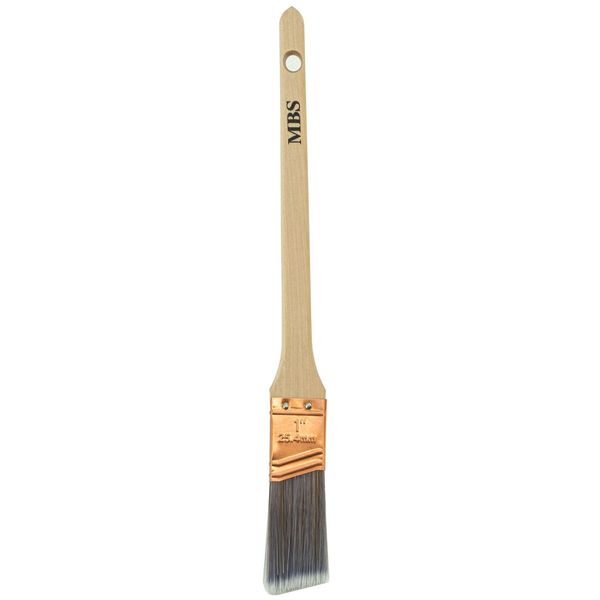 1" Angle Brush, Premium Series, Thin Wood Handle