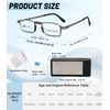 Hubeye Ultra Thin Folding Reading Glasses for Men 2 Pack Blue Light Blocking Compact Computer Foldable Readers Pocket Portable Sturdy Frame With Case +2.5