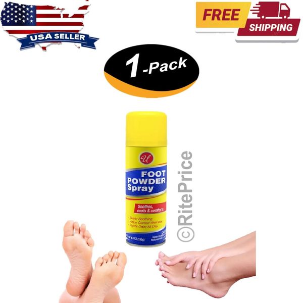 Athlete's Foot Powder Spray 4.8 oz, Soothes, Cools & Comforts (1 Pack) - New