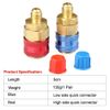2Pack Car Freon AC A/C Air Conditioning High/Low Quick Connector Adapter Coupler