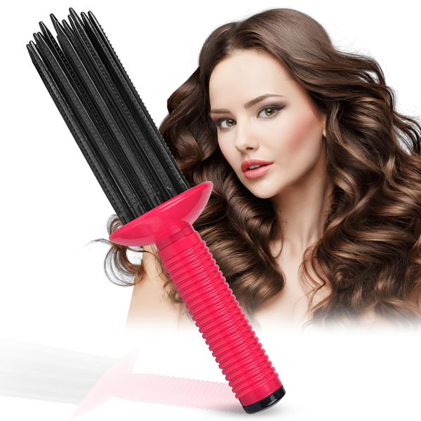 Curling Roll Comb, Hair Curler Hair Brush, Lockenwickler Kämme Für Haar, Heißluft-Stylingbürsten, Lockenwickler Haarstyling Werkzeuge für Reisen, Zuhause, Bühnenauftritte