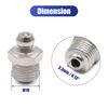 sourcing map 30pcs M10 x 1 Thread Nickel Plated Straight Grease Nipple Fitting