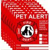 10 PACK Red Pets Inside Alert 4" Rescue Emergency Fire Window Stickers Decals