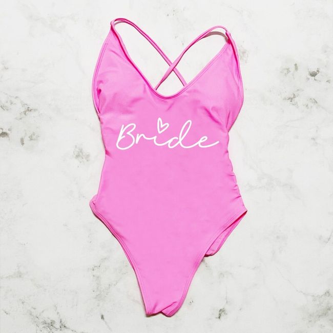 Bride one piece swimsuit with padding cheap