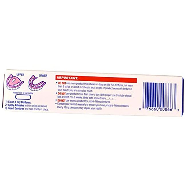 Fixodent Complete Original Denture Adhesive Cream, 2.4 oz, Pack of 2