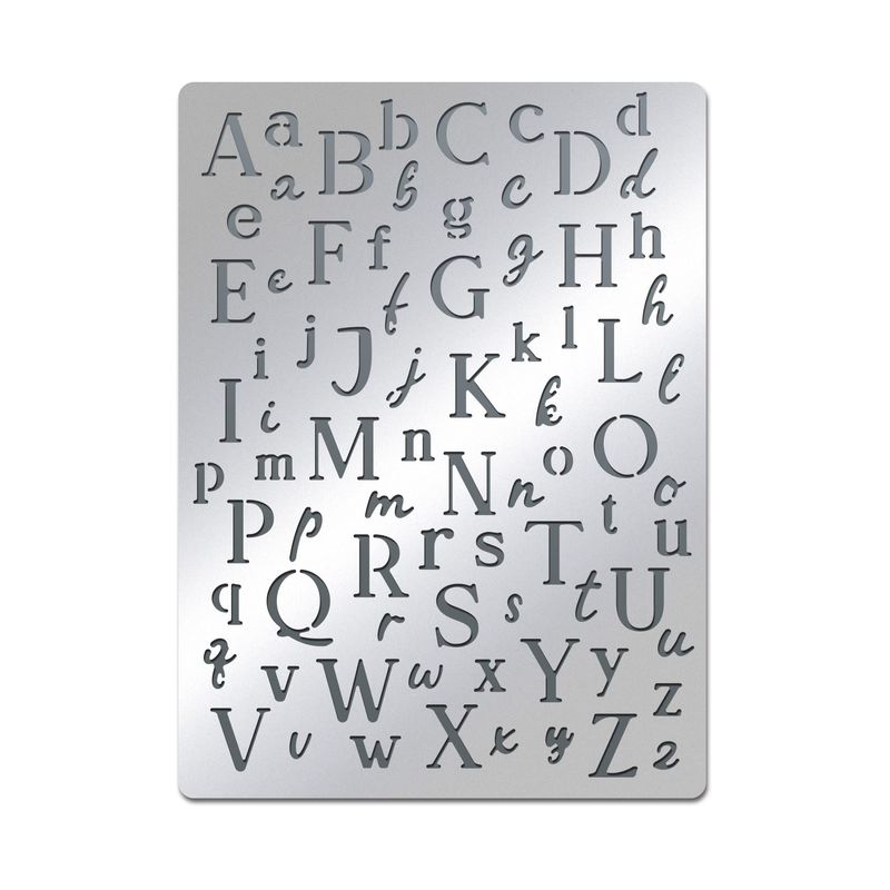 BENECREAT Letters Stencils, Irregular A to Z Alphabet Metal Stencil ...