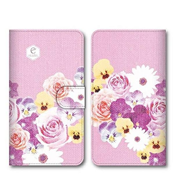 arrows M03 Smartphone Case Notebook Type Compatible with All Models Flower Pattern
