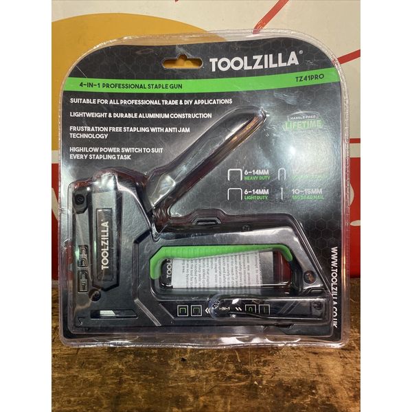 TOOLZILLA 4-in-1 Professional Heavy Duty Staple Gun & 1,000 Staple TZ41PRO