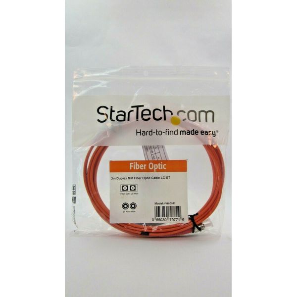 StarTech FIBLCST3 9.8 Ft. Multimode 62.5/125 Duplex Fiber Patch LC-ST