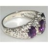 Sterling Silver Ladies Amethyst Ring - Size W