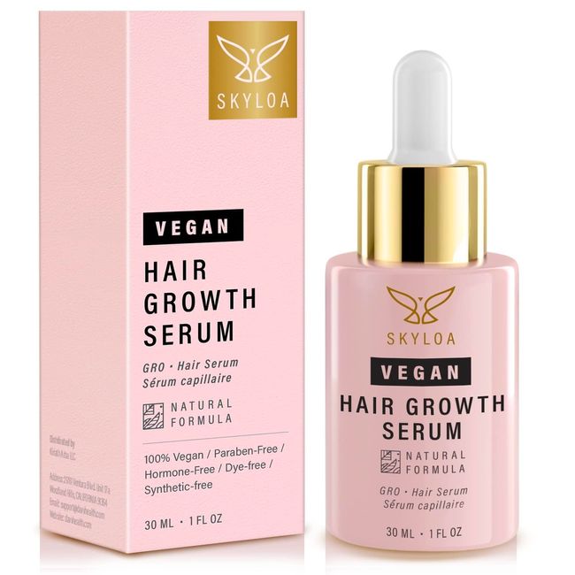 Hair Growth Serum: Veganic Natural Hair Growth Oil - Hair Regrowth Treatment for Women and Men - Vegan Gro Hair Serum to Make Loss Thinning Hair Grows Thickener - 30ml