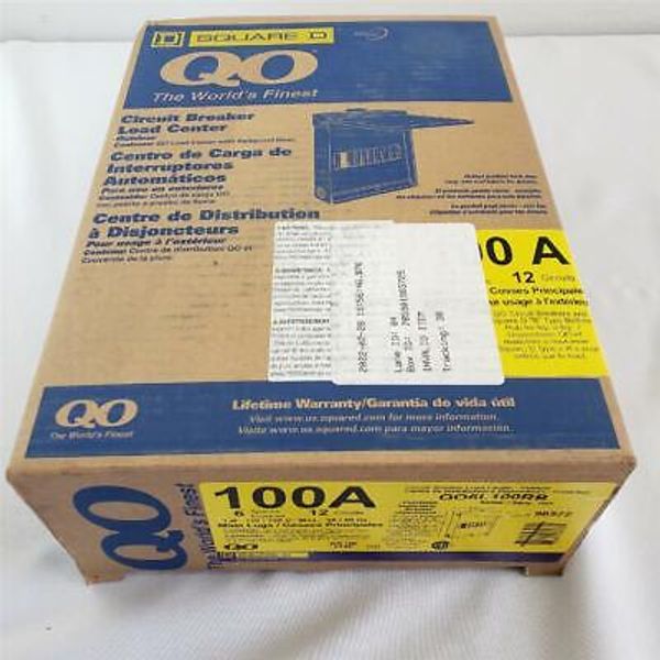 = D Square D QO Circuit Breaker Load Center 100A Q06L100RB Series G05