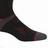 Adult's 2 Pair Wool Hiker Socks Black/Dark Red 9-12