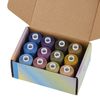 Simthread Cotton Sewing Quilting Thread for Home Sewing Machine- 12 Jeans Colors, 550 Yards/Spool