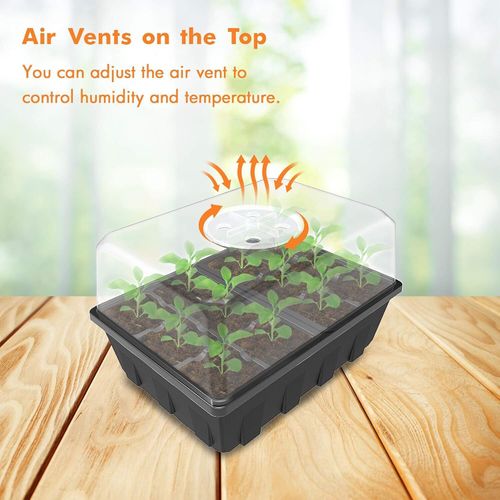 Gardzen 3 Pack Seed Starter Tray Germination Kit, Seed Starter Kit with Adjustab