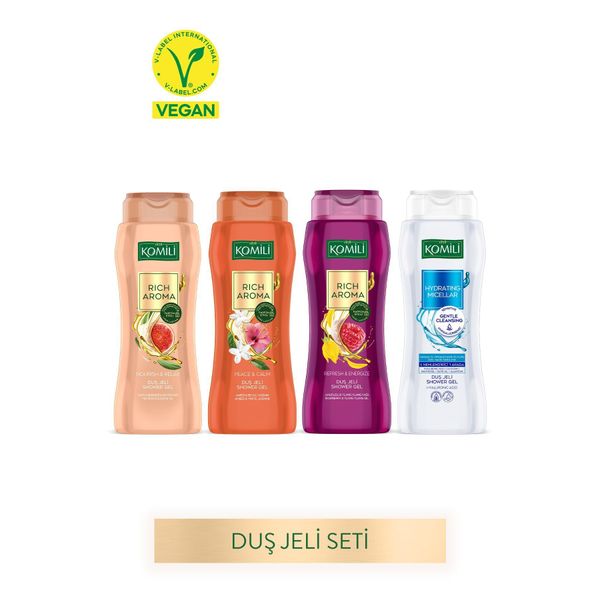 Rich Aroma & Micellar Duş Jeli Seti - Vegan - 4 x 500 ML