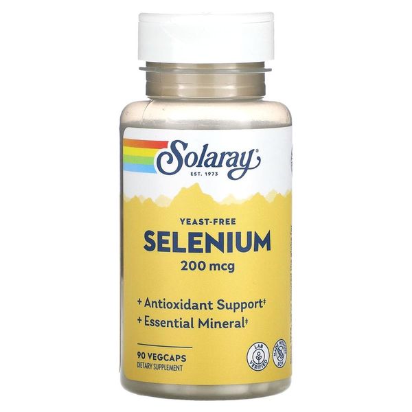 Solaray Selenium 200mcg Veggie Capsules 90 tablets